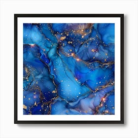 Blue Marble Texture Art Print