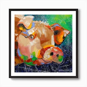 Curious pig Art Print