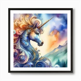 Unicorn Painting 3 Art Print