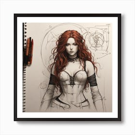 Red Haired Girl 1 Art Print