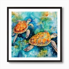 Sea Turtles 3 Art Print