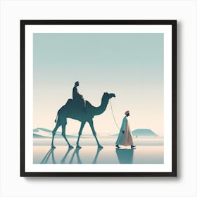 Camel And Man Wondering Art Print