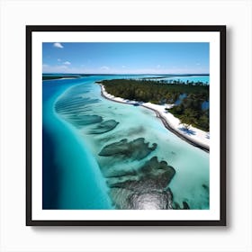 Aerial View Of A Tropical Island Art Print