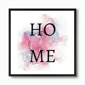 word home whit watercolor Affiche