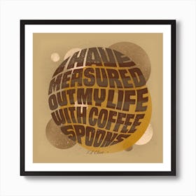 Coffee Spoons Square Art Print