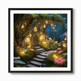 Fairy House paintings art print Art Print