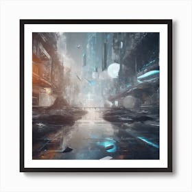 Futuristic City 18 Art Print