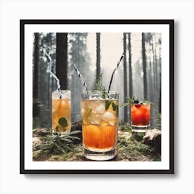 Forest of Mixed Drinks Art Print