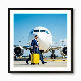 Large White Vacation Transportation Beach Isolated Bag Signs Yellow Happy Protection Air (14) Art Print