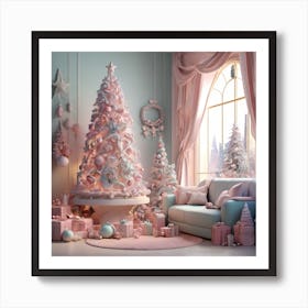 Christmas Tree In The Living Room Art Print