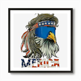 Hot Trend American Mullet Eagle 4th Of July Dab Boys Art Print