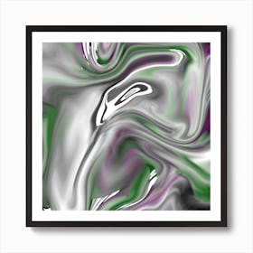 Purple And Green Swirls Art Print