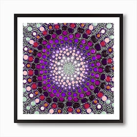 Mesmerizing Purple Peach Square Art Print