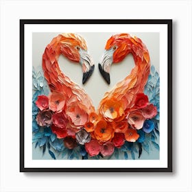 Flamingos 2 Art Print