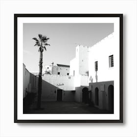 Black And White Street Scene Art Print