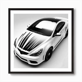 Black And White Car Art Print