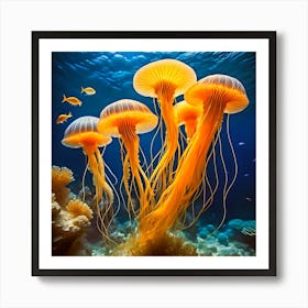 Jellyfishes Art Print