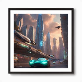 Futuristic Cityscape 41 Art Print