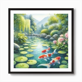 Koi Pond 7 Art Print