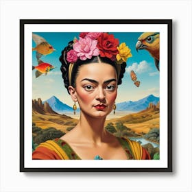 Frida Kahlo Painting 3 Art Print