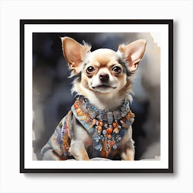 Chihuahua painting art Art Print