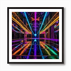 Neon Glow In The Dark Art Print