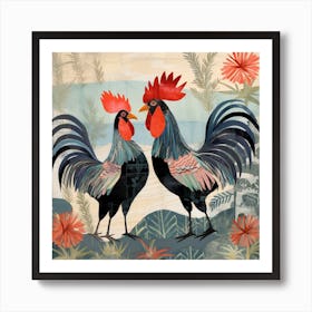 Bird In Nature Rooster 7 Art Print