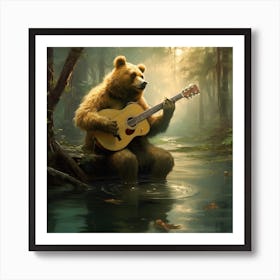 Bear Playing Guitar 3 Poster