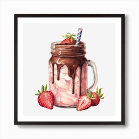 Chocolate Milkshake Art Print