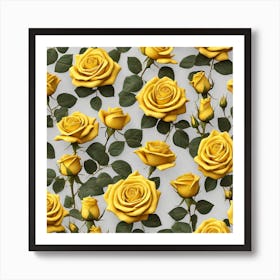 Yellow Roses 6 Art Print