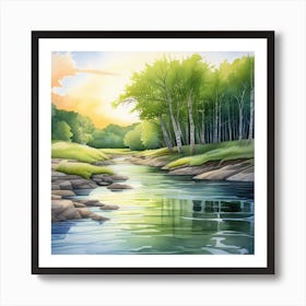 Landscape Painting 5 Art Print