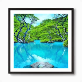 Blue Lake Art Print