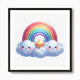 Rainbow Clouds 1 Art Print