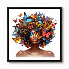 Butterfly Woman Art Print