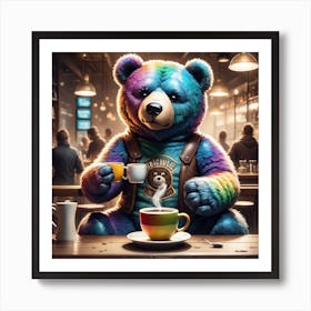 Rainbow Bear Art Print