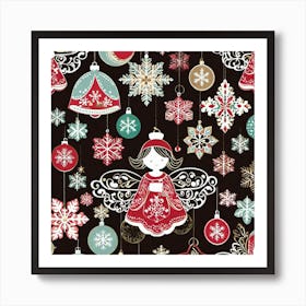 Christmas Angels Art Print