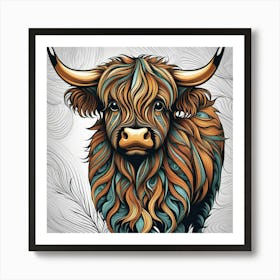 Highland Cow Art Print