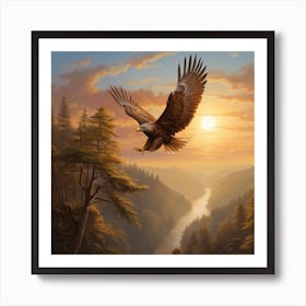 Eagle In Flight Art Print