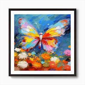 Butterfly On A Flower 1 Art Print