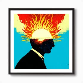 Man Exploding Head Art Print