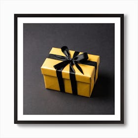 Yellow Gift Box Art Print