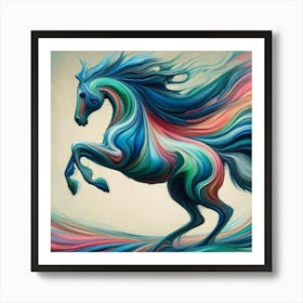 Colorful Horse 16 Art Print