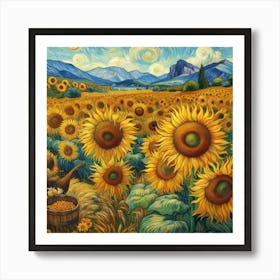 Sunflowers, Vincent van Gogh Art Print