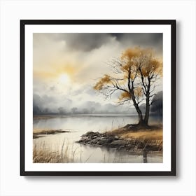 Sunset By The Lake 2 Art Print