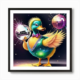 Disco Duck Art Print