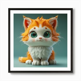 Cute Orange Cat Art Print