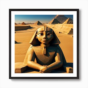 Egyptian Statue 1 Art Print