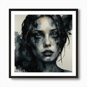 Splatter Girl 1 Art Print