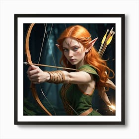 Elf Archer Art Print