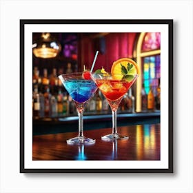 Cocktail Bar 1 Art Print